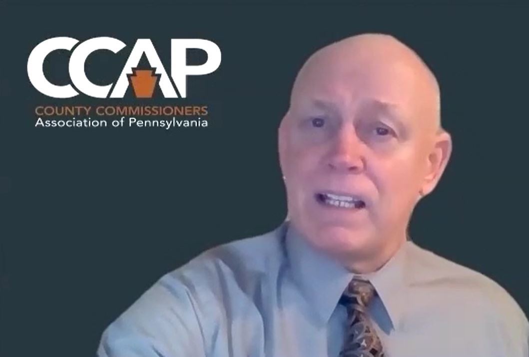 A still image from a County Commissioner Association of PA video on Mail-in Ballot applications.