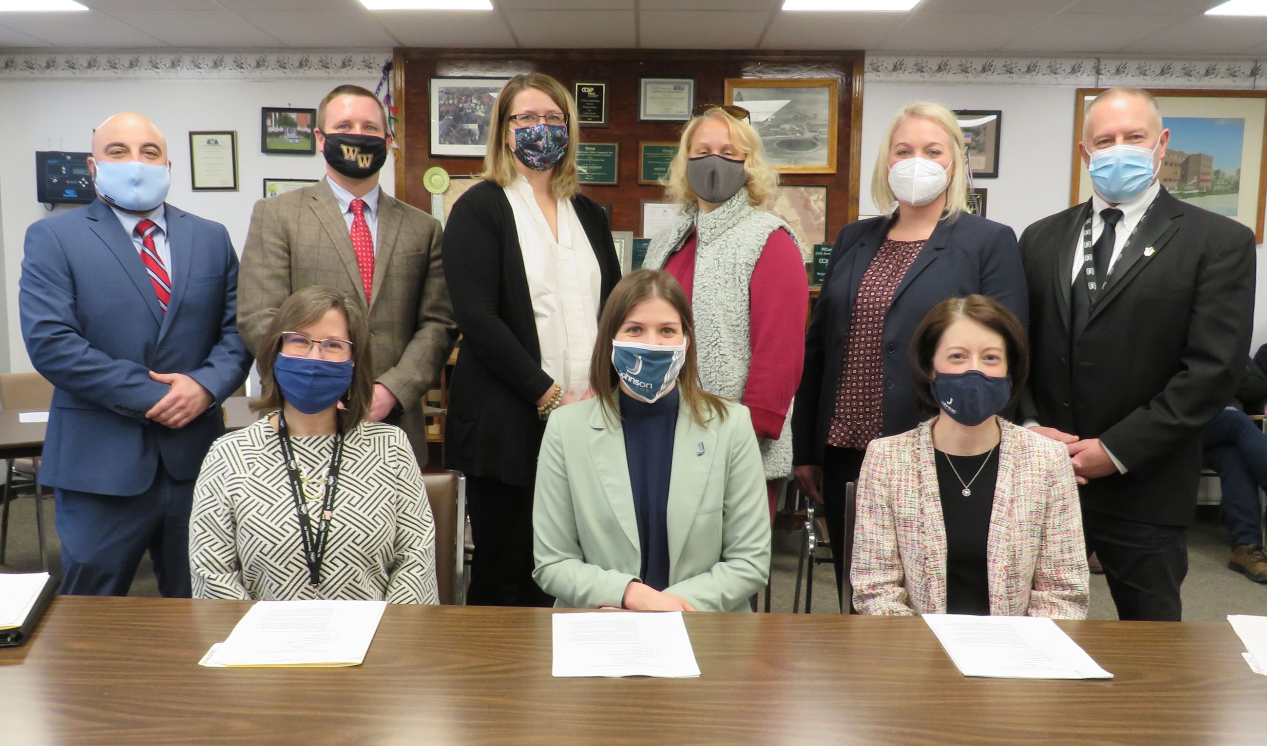 The Johnson College entrance sign.