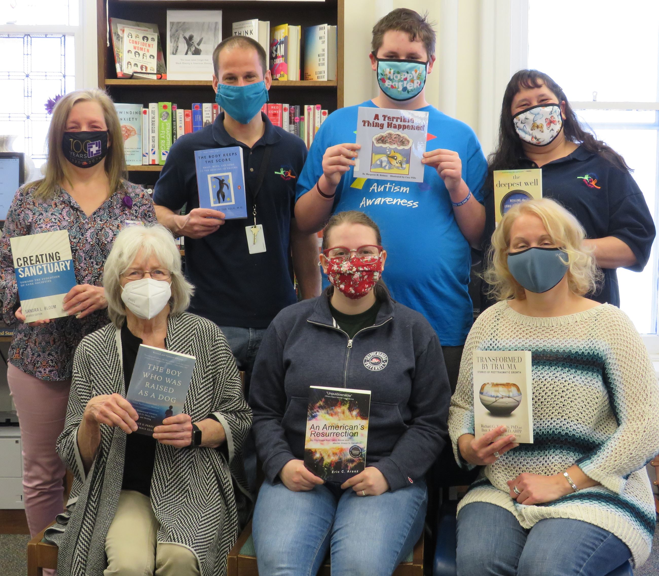 System of Care, the Northeast Suicide Prevention Initiative donated books for trauma library.