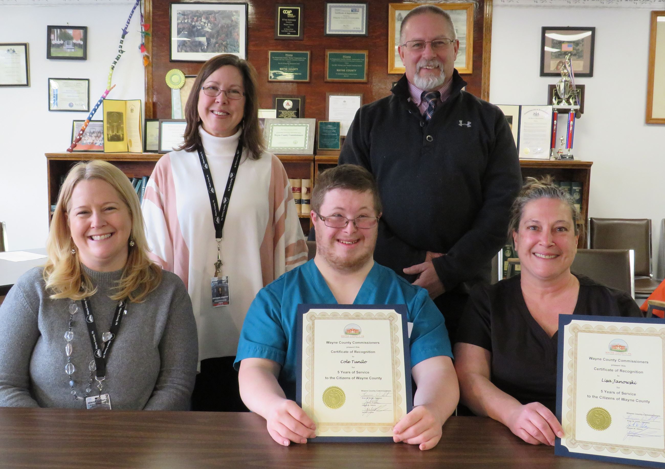 Lisa Janowski and Cole Tunilo, Food Service, 5 years