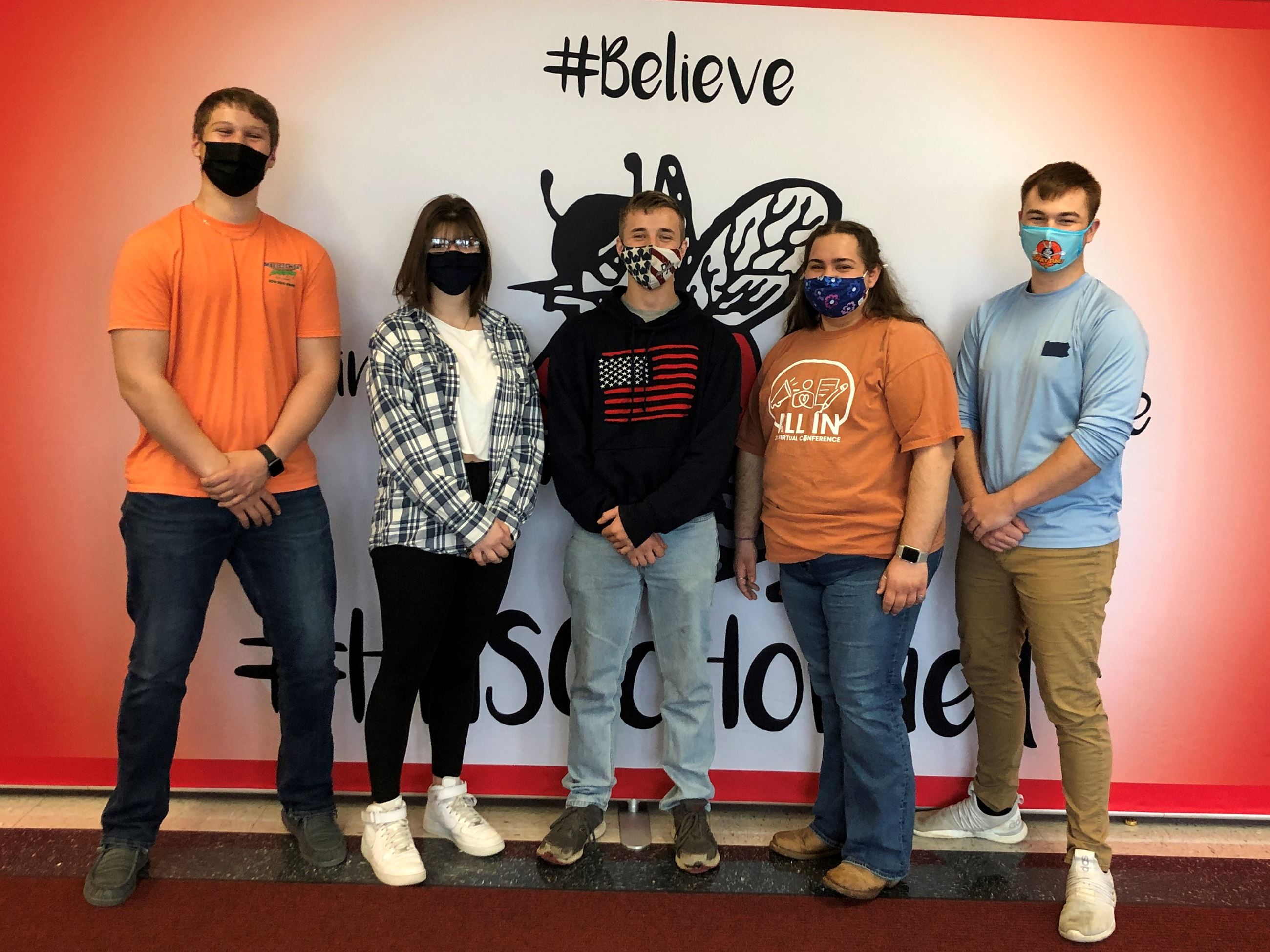 Members of the Honesdale High School Earthlings Envirothon Team take a bow.