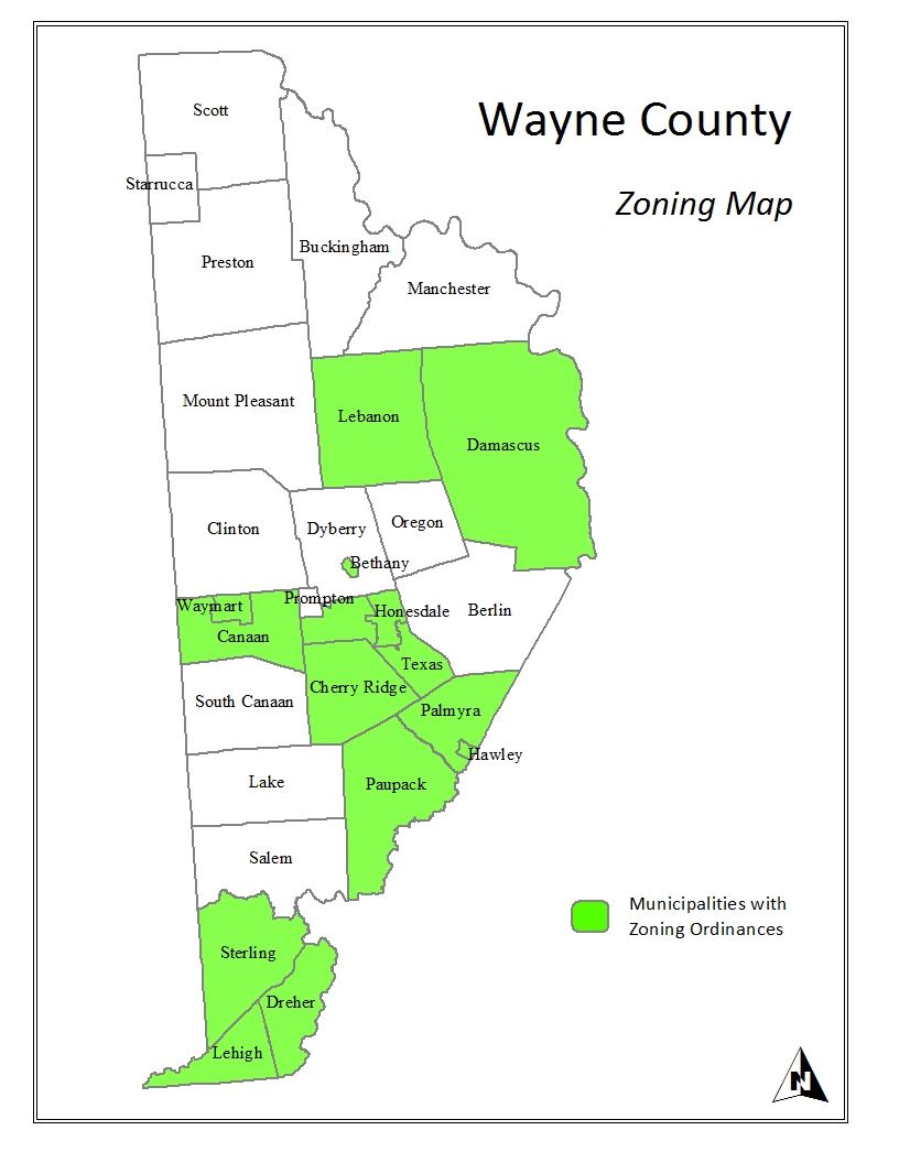 Wayne County Zoning Map
