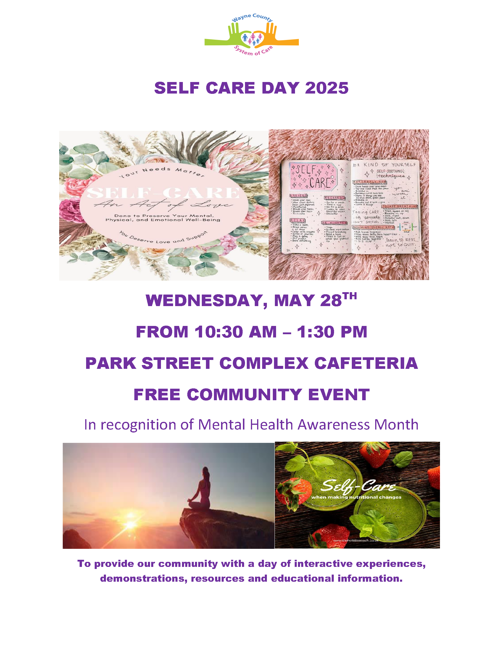 2025 Self Care Day Flyer